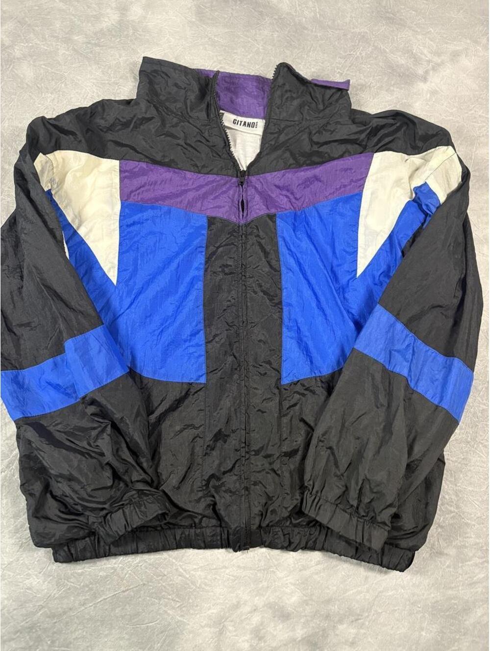 Vintage 80s/ 90s Gitano Colorblock Windbreaker Jacket Made in USA Medium